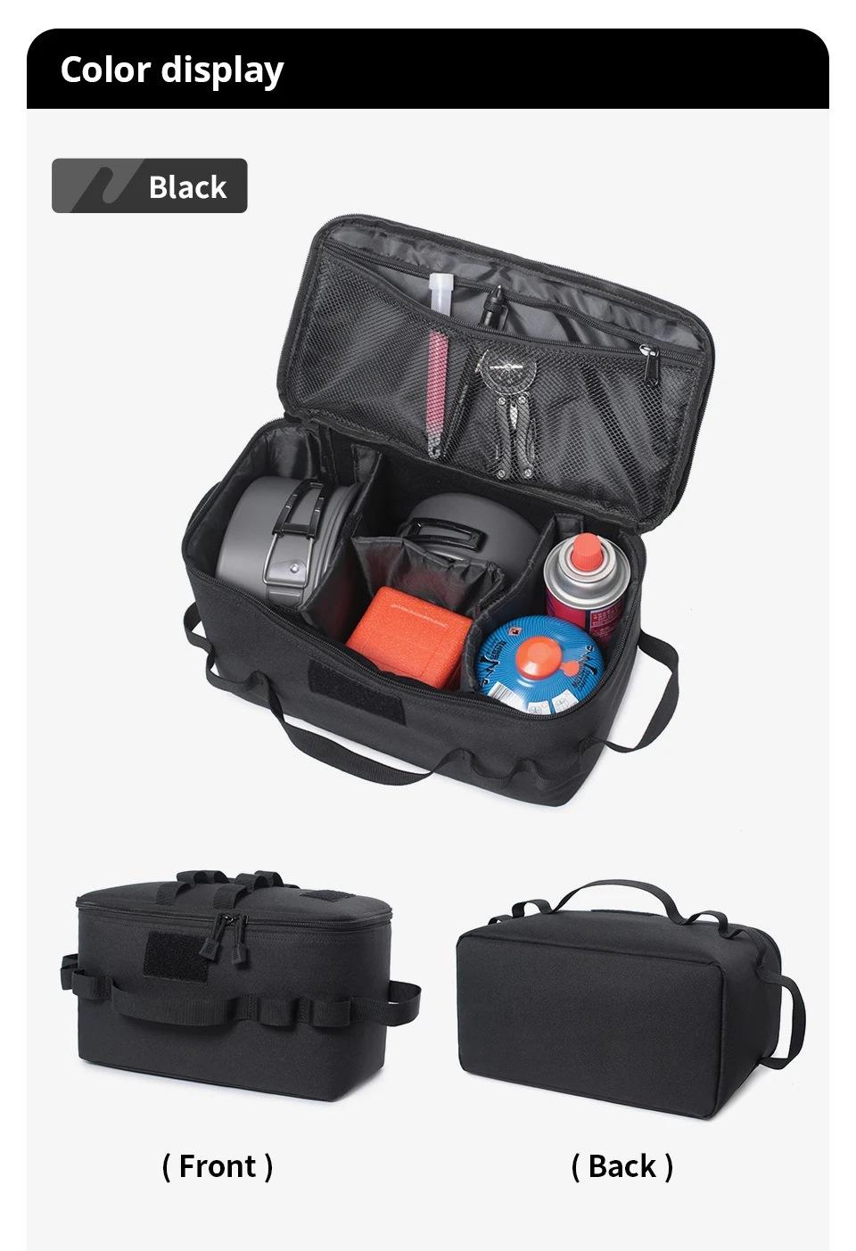 Outdoor Camping Storage Bag Large Capacity Ground Nail Tool Bag Gas Canister Picnic Cookware Utensils Kit Bag