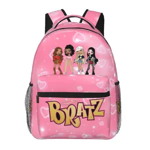 BRATZ all-over print large-capacity backpack for daily commuting, outdoor hiking, and business—cartoon casual merch laptop daypack school bag gift for women and men