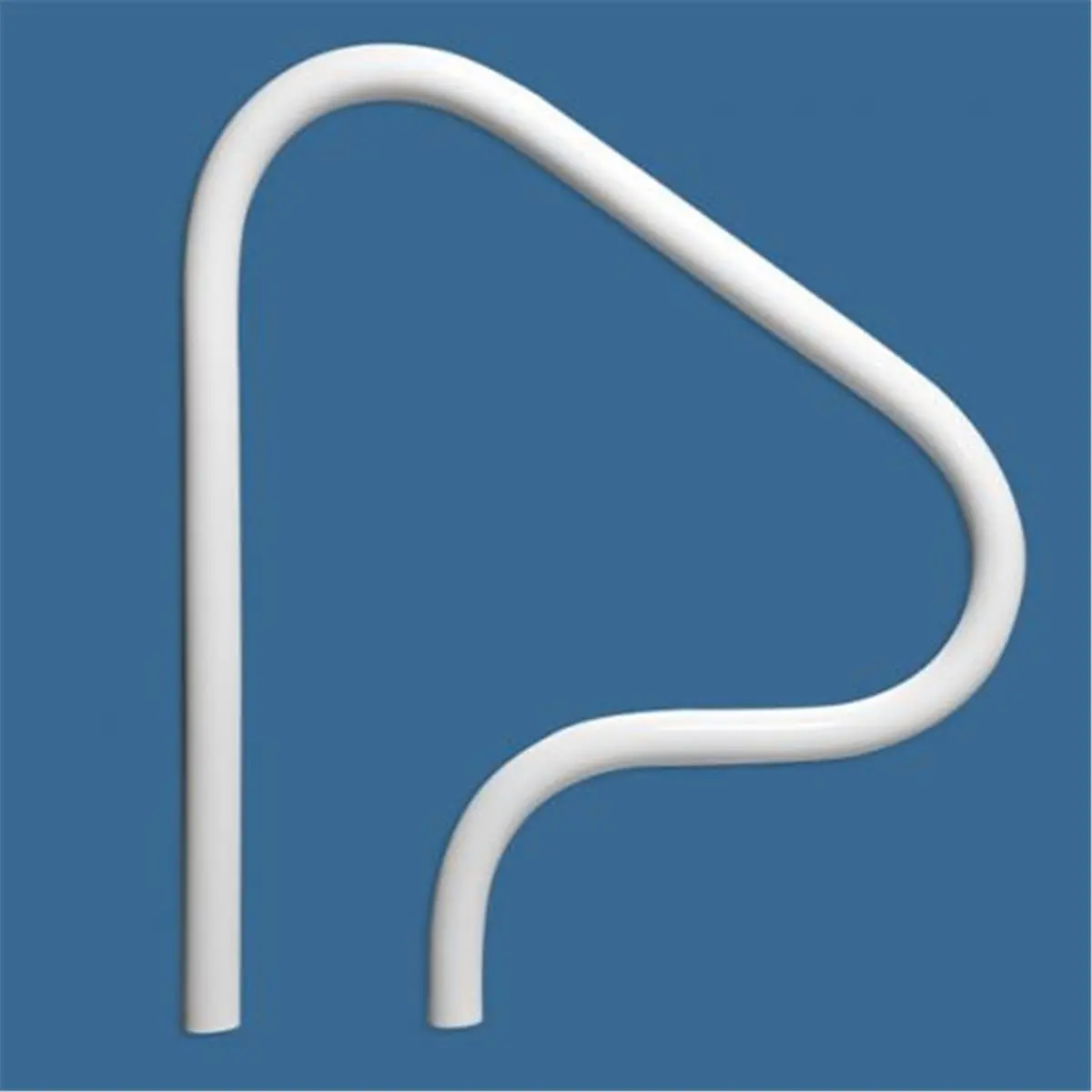 SAFTRON 3-Bend Return-to-Deck Handrail, Aluminium Reinforced Polymer, 26 x 30 in, 1.90 in OD Tubing with 0.25 in Wall, Chemical Resistant for Longevity, Cooler to the Touch, No Maintenance Required, Classic, 3 Bend Return-To-Deck Hand/Grab Rail, Curved