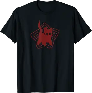 Y2K 90s Cute Scary Scared Tomcat Cat T-Shirt - Griseldatu Shop 74B0DJF9DT8J