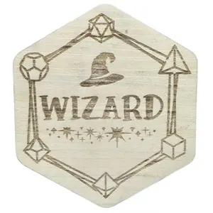 Wizard Dice Box - Handmade Baltic Birch Wood Laser Engraved Magnetic Storage for Dungeons and Dragons Dice Sets