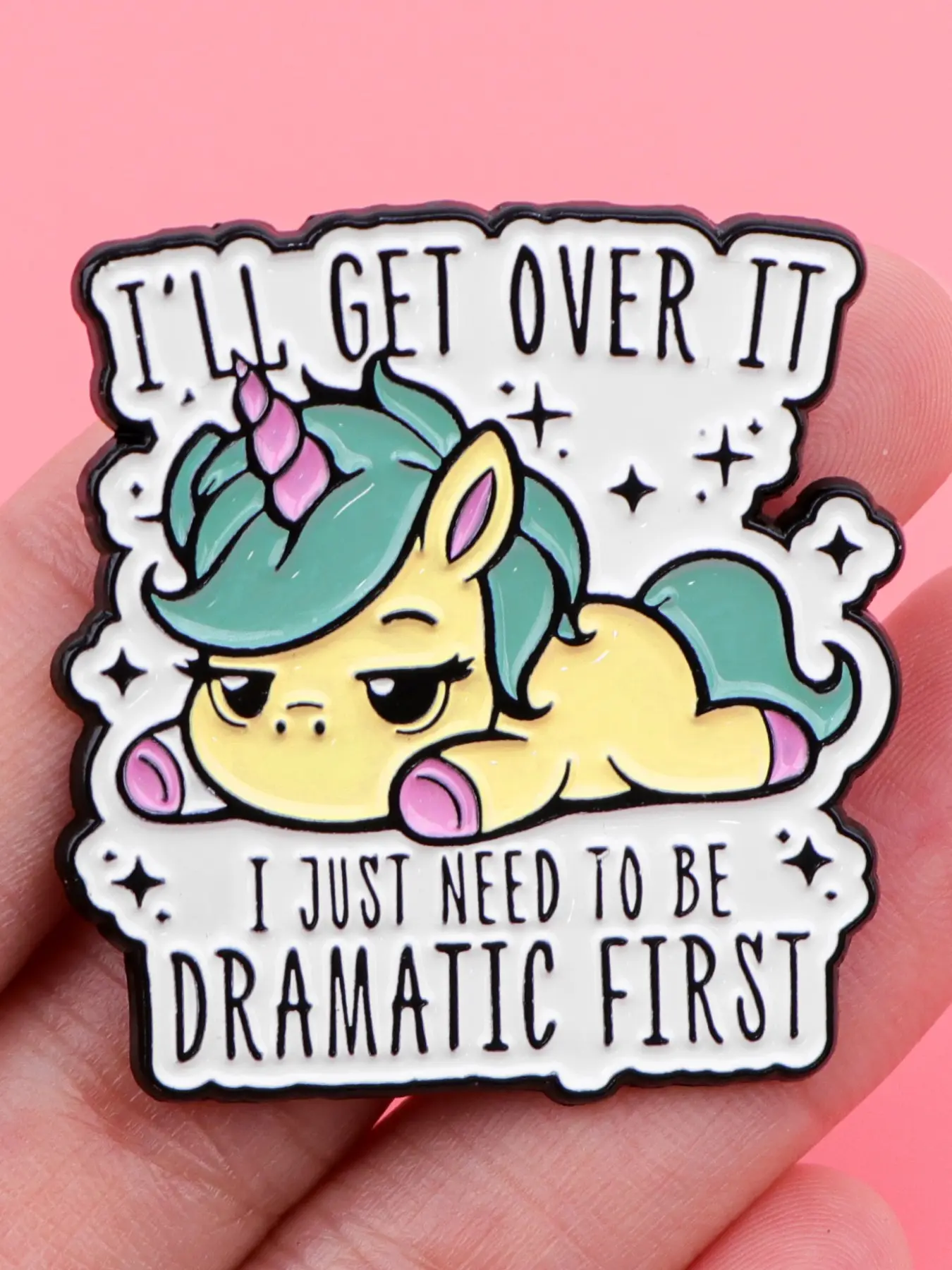 Adorable Colorful Fun Horse Enamel Brooch, Personalized Quote Design Zinc Alloy Badge, Fashion Bag Accessory, Stylish Clothing Accessory Gift, Cute Collectible