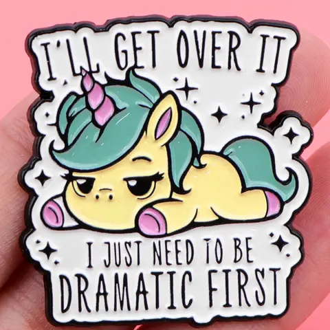 Adorable Colorful Fun Horse Enamel Brooch, Personalized Quote Design Zinc Alloy Badge, Fashion Bag Accessory, Stylish Clothing Accessory Gift, Cute Collectible