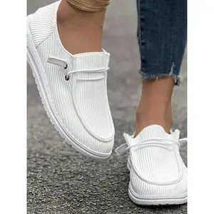 Women's Fashionable Plain Color Slip on Loafers, Casual Comfortable Shoes for Daily Wear, Lightweight Breathable Shoes for All Seasons