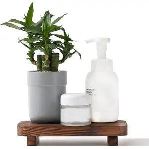 Country Style Wooden Decorative Base, Small Wood High Shelf, Soap Dispenser Holder, Dishwasher Tray, Bathroom or Kitchen Countertop Storage Rack, Bathroom Accessory, Bathroom Decoration Supplies