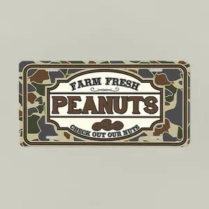 Farm Fresh Peanuts Vanity License Plate, Vintage Peanut Farm Decorative Plate, Rustic Farmhouse Metal Car Tag Decor