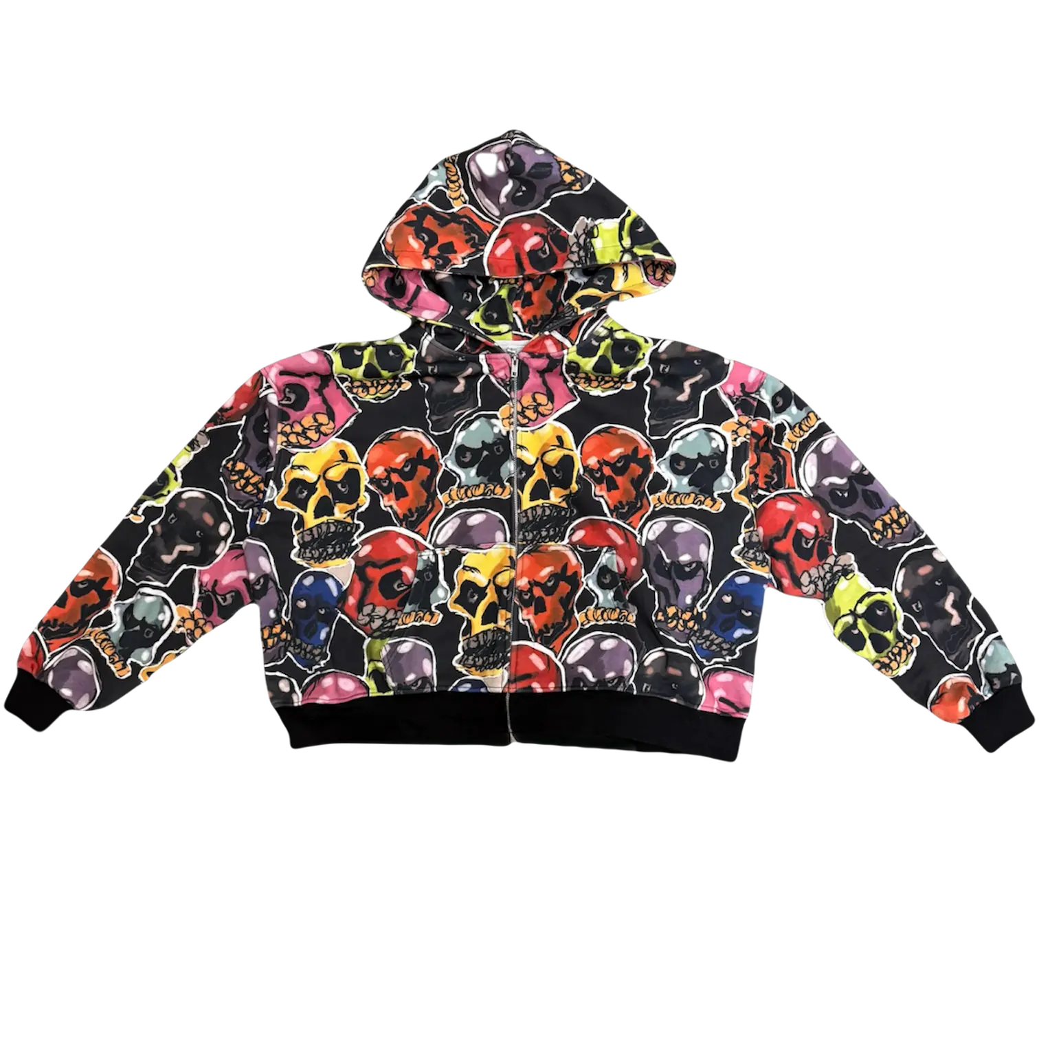 BLACK SKULL HOODIE