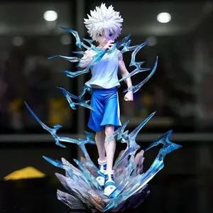 Full-time Hunter PG Battle Standing Pose Killua Zoldyck Bounty Hunter Statue Scene Model Boxed Figure