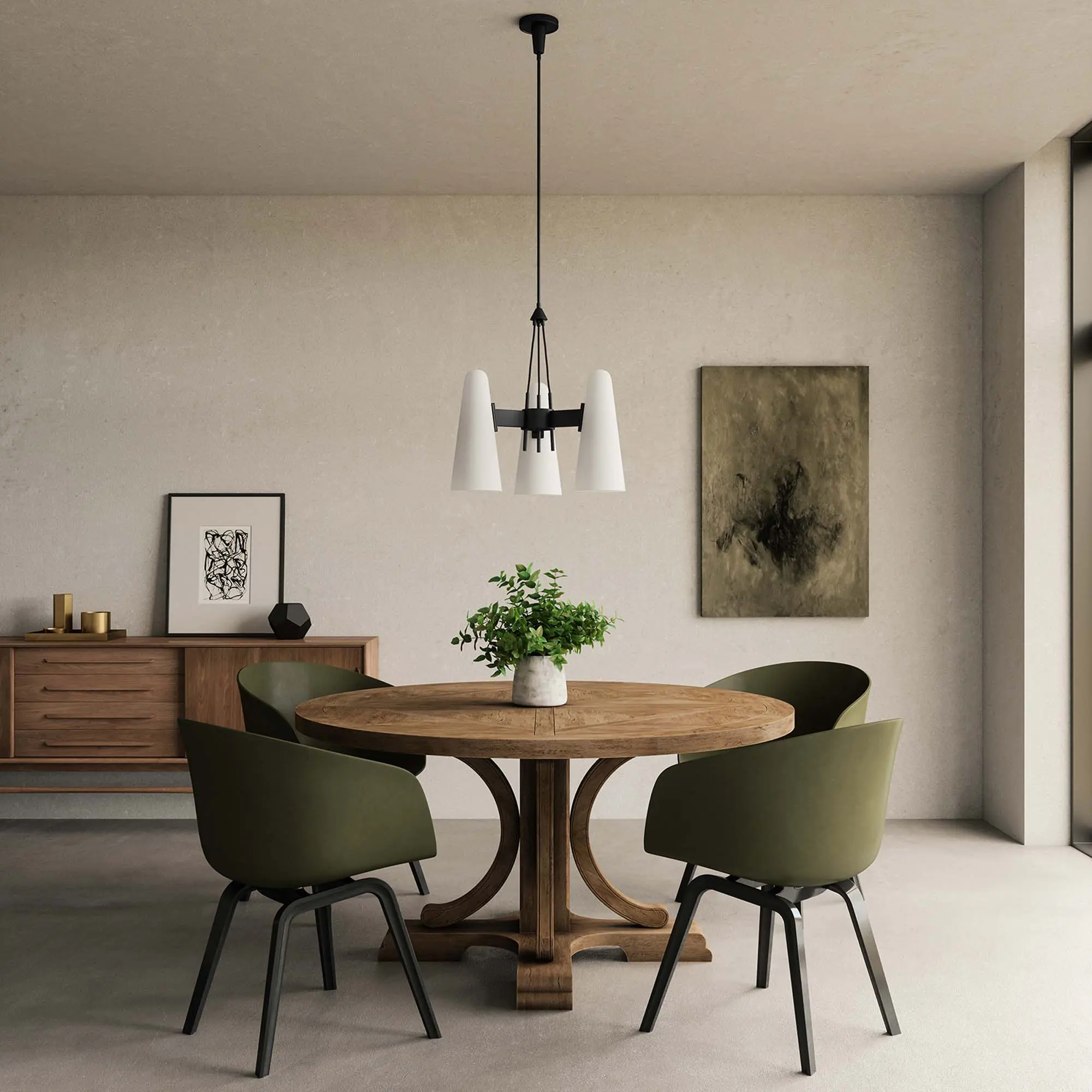 Modway Beacon 3-Light Pendant Light in Opal Black Modway Beacon 3-Light Pendant Light in Opal Black
