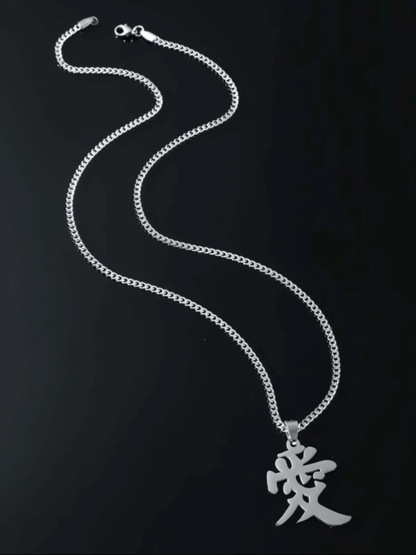 Anime-Inspired Japanese Street Fashion Necklace, Love Necklace, Fashion Pendant Necklace, Stainless Steel Design, Essential Fan Accessory, Unique Gift Idea