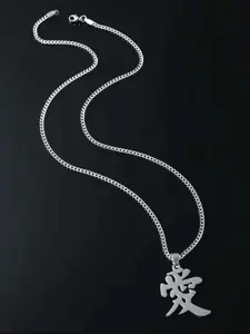 Anime-Inspired Japanese Street Fashion Necklace, Love Necklace, Stainless Steel Design, Essential Fan Accessory, Unique Gift Idea