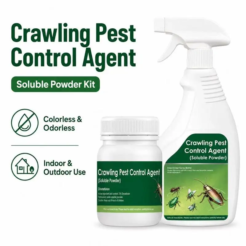 Household Pest Control Kit - Targets Cockroaches, Ants, Spiders, Bedbugs & 40+ Household Pests, Indoor/Outdoor Use, Pet & Family-Safe (When Used As Instructed), Odorless Coating, Mixable Into Ready-To-Use Spray (Approx 1 gal)