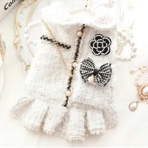 Chewnel Tweed Dog Dress with Matching Crossbody