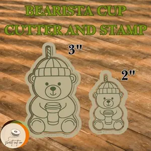 Bearista cutter and stamp 2" and 3'' baking , arts and crafts