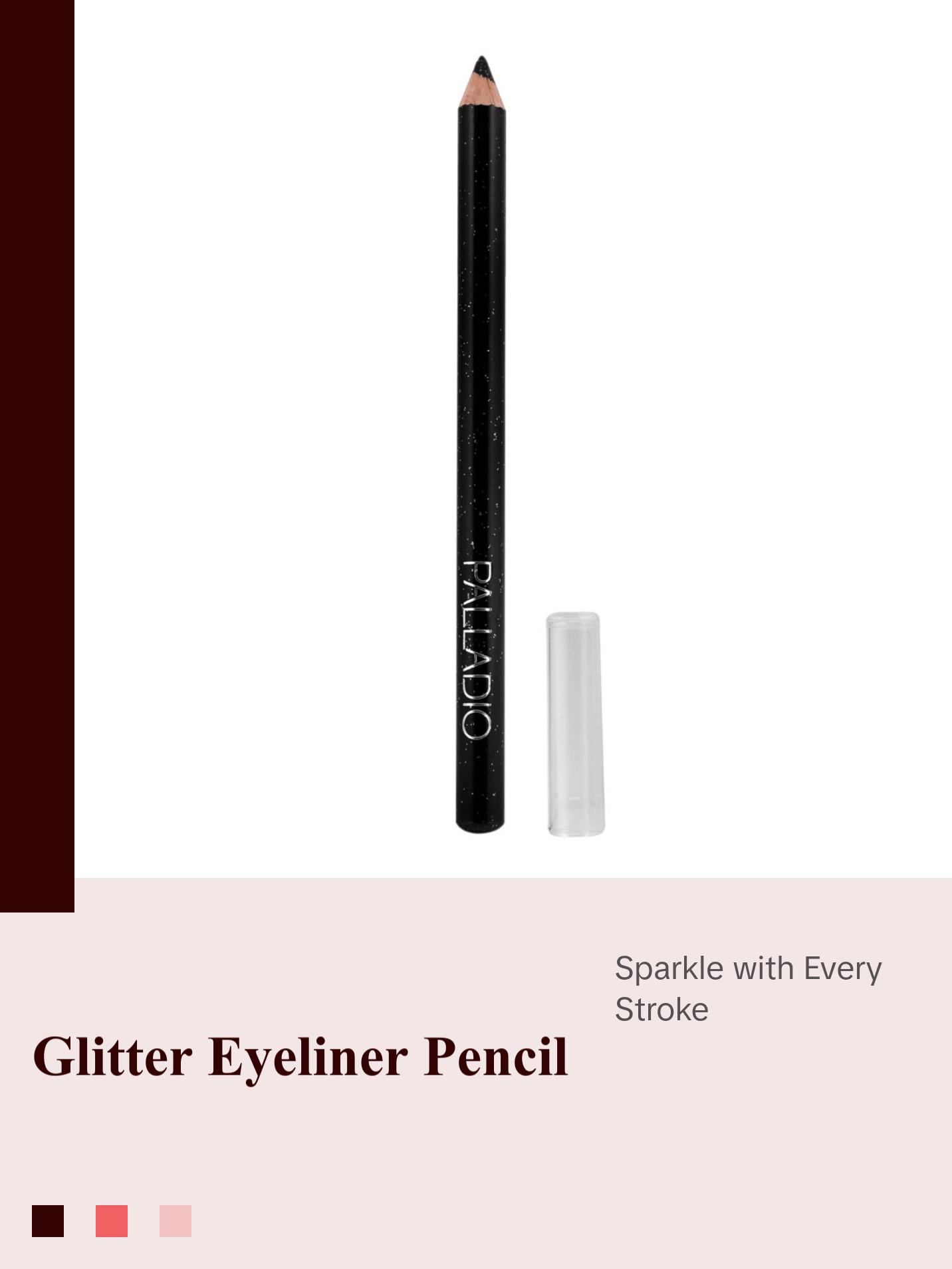 Palladio Glitter Eyeliner Pencil - Makeup Nourishing Tool for Glitter Finish Palladio Glitter Eyeliner Pencil - Makeup Nourishing Tool for Glitter Finish