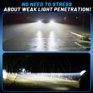 2pcs LED Car Lights 58000LM 200W, High Power Truck Accessories for F150 Silverado Ram, Super Bright LED Headlight Bulbs H11 H7 H4 9005 9006, Off Road Ready, All-Weather Resistant Vision Upgrade, Essential Automotive Accessories