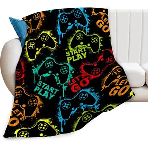 Gaming Blanket Gaming Throw Blankets Cozy Flannel Plush Blanket Bedding Game Gifts for Boys Girls Men Women Lovers Adults Decor for Couch Sofa Bed
