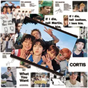 C/ortis Boy Group Sticker Set of 50, Mixed Member Stickers, Adhesive Stickers, Kpop Idol Aesthetic, Personalized Style, Scrapbook Decorations