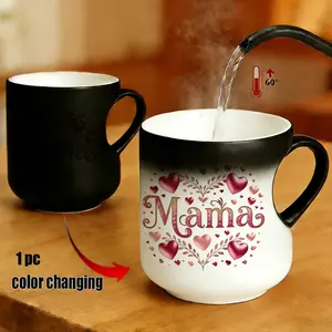 Magic Color-Changing Heart Coffee Mug, Thermosensitive Ceramic Cup, 330ML Mother's Day Gift, Perfect Birthday Present for Moms