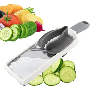 Multi Handheld Mandoline Slicer with Adjustable Stainless Steel Blade - Vegetable Grater Cucumber Slicer - Cheese Grater