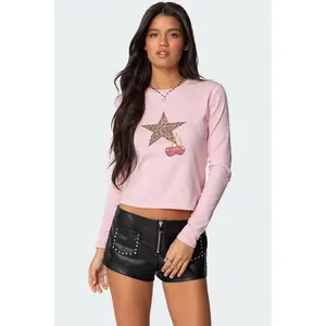 Cherry Leopard Star Long Sleeve T Shirt Cherry Leopard Star Long Sleeve T Shirt