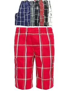 MP Collection Men's Plaid Cargo 7 Pockets Pants Cotton Menswear Stylish MP Collection Men's Plaid Cargo 7 Pockets Pants Cotton Menswear Stylish