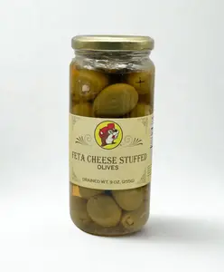 Buc-ee’s Gourmet Stuffed Olive Snack Collection – Savory Feta Cheese, Jalapeño & Garlic