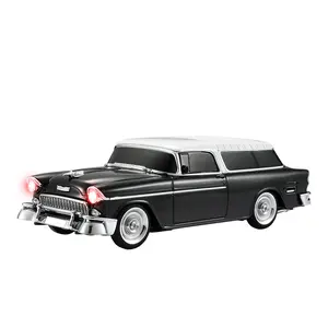 DAZONE 1955 Retro Ride Bluetooth Car Speaker, 3-inch Speakers & FM Radio, USB, SD, AUX Input for Office, Home, Garage