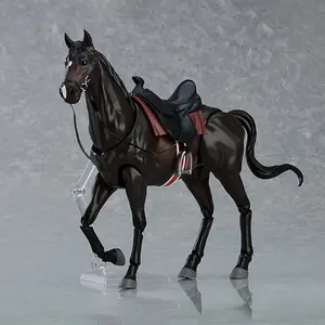 Collectible Black Stallion Figurine - Poseable Equestrian Model with Removable Saddle, Bridle, and Stand - Premium PVC Statue with Intricate Details, Ideal for Horse Enthusiasts and Collectors Aged 14+, Perfect for Display and Gifting fengshui ornament 12