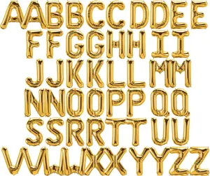 52 count 16 Inch  Letter Foil Balloons, 2 Sets of A-Z, Mylar Metallic Balloons Banner Alphabet for Graduation  Year eve Birthday Party Decorations