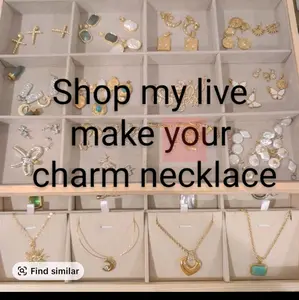 SHOP LIVE charm necklace TRAY  - PC Patty's Collection Stainless steel 18k gold plated hypoallergenic build your own charm necklaces SELECT 2 CHARMS