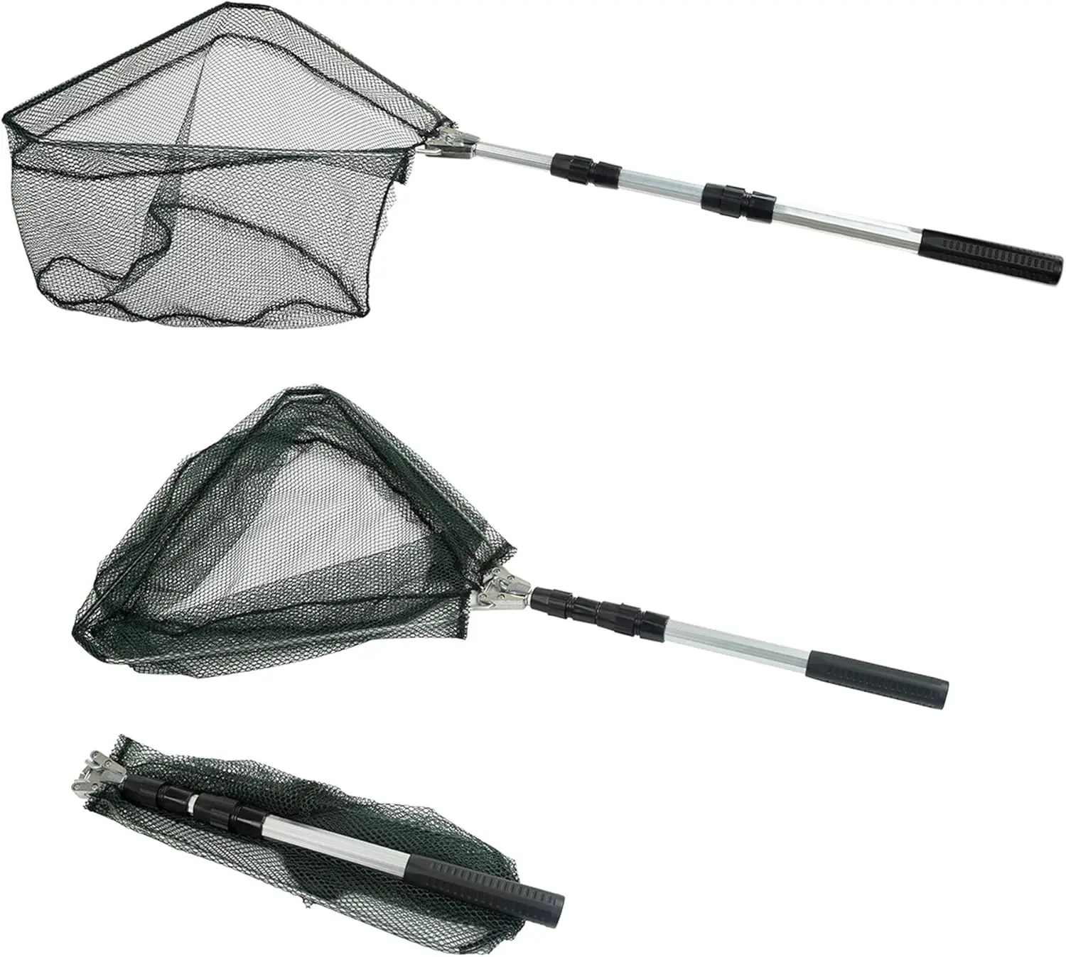 Fishing Landing Net with Telescoping Pole Handle, Fishing net Freshwater for Kids Men Women, Extend to 40-63 Inches