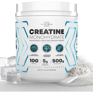 Micronized Creatine Monohydrate Powder 5000mg – Unflavored Performance Supplement for Strength & Recovery – 100 Servings, Gluten Free, Non-GMO, Vegan