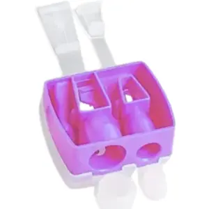 Mettalusso METRO Dual-Chamber Cosmetic Pencil Sharpener, Compact Lightweight Professional Beauty Tool for Precision Makeup Pencil Sharpening