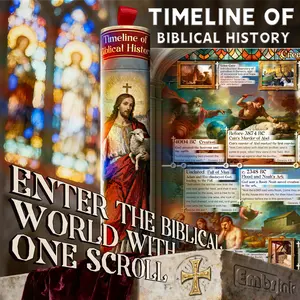 Timeline of Biblical History Poster Visual Scripture Chart from Genesis to Early Church Key Stories Prophets Kingdoms Important Moments Christian Educational Wall Chart for Church Home Bible Study Faith Based Decor Religious  Ornaments Print Decoration