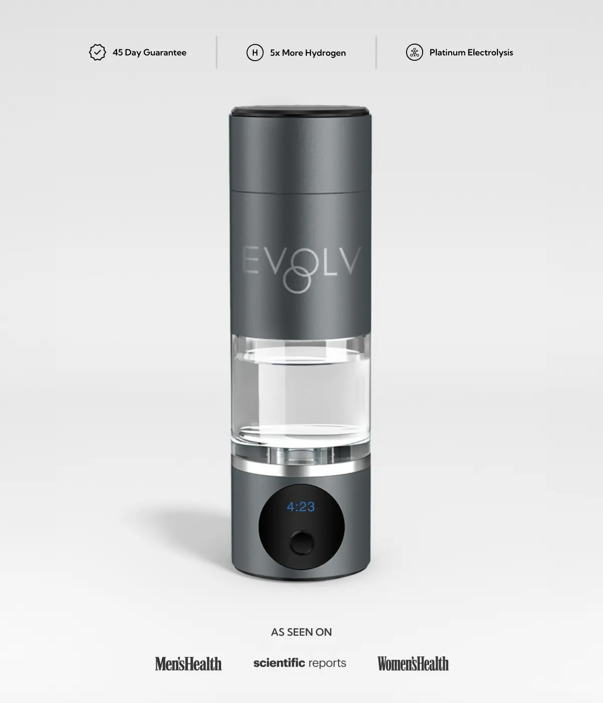 Evolv H2GO Hydrogen Superwater Generator Inflammation Support Natural Energy - BPA Free