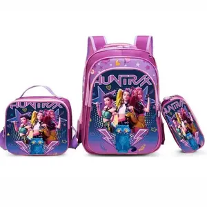 3Pcs K-Pop Witch Hunter Backpack 3PCSSet| 16 Inch Kids School Backpack for Girls,Lunch Bag & Pencil Case, 2026 Must HaveBack to School Gift for Teens