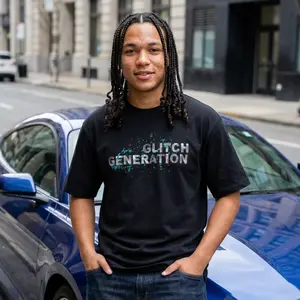 GLITCH  GENERATION //CORE EDITION Tee — COTTU Retro Cyber Tech Graphic Shirt