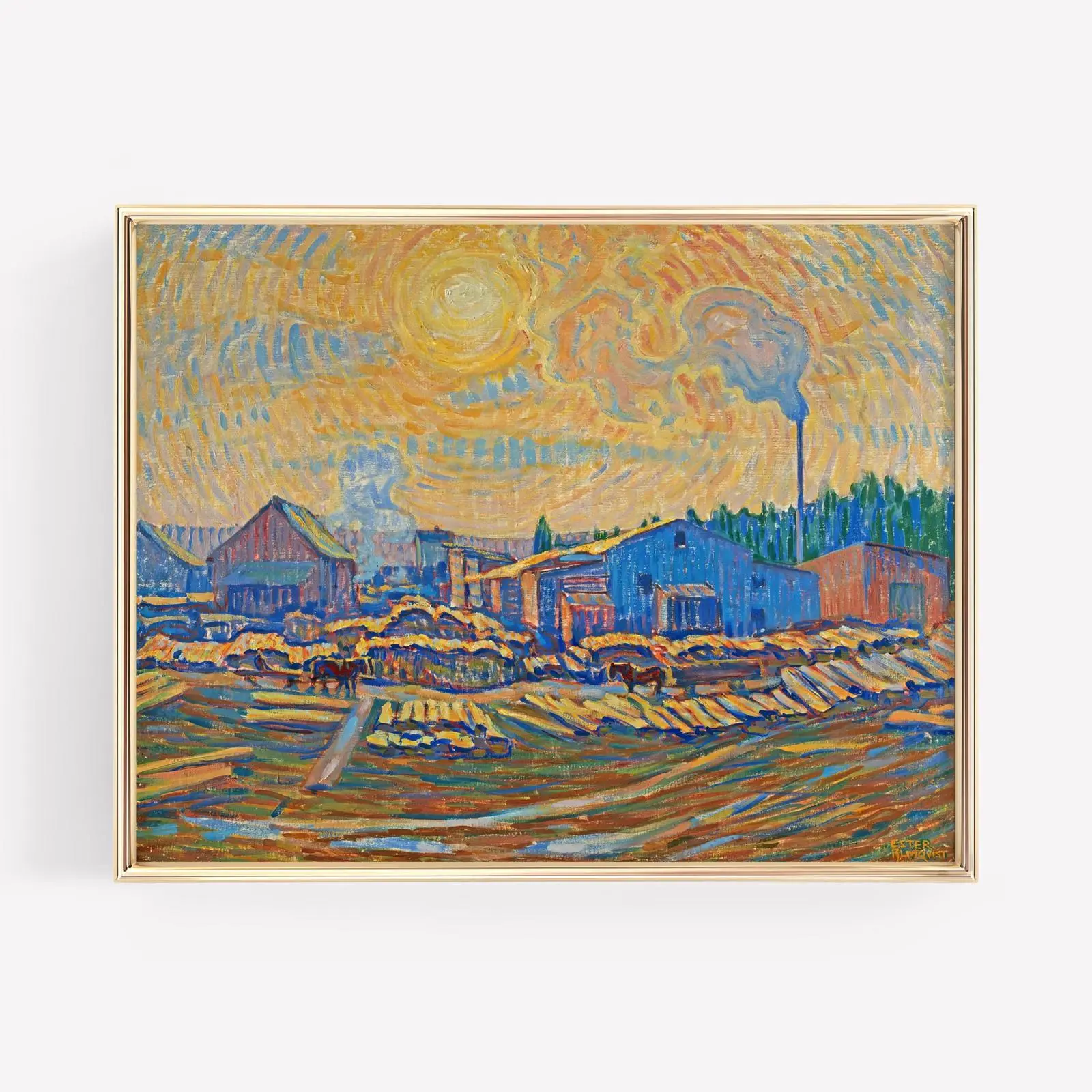 Ester Almqvist Vintage Print - Matte Fine Art, Optional Gold Frame