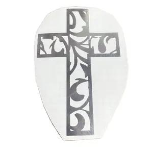 Cross Decal - High-Quality Weather-Resistant Vinyl for Indoor & Outdoor Use Easy Peel-and-Stick Application Long-Lasting Fade-Resistant for Cars Windows Water Bottles