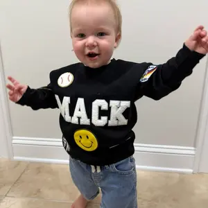 Custom kids name and design patch sweatshirt