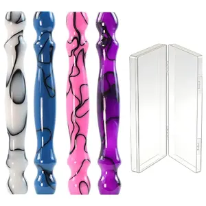 Vacuum Diamond Painting Brush Replacement Set, 4 Pcs with Screw Holes, Hollow Body Design, Includes Storage Box, Ideal for Gem Painting Accessories