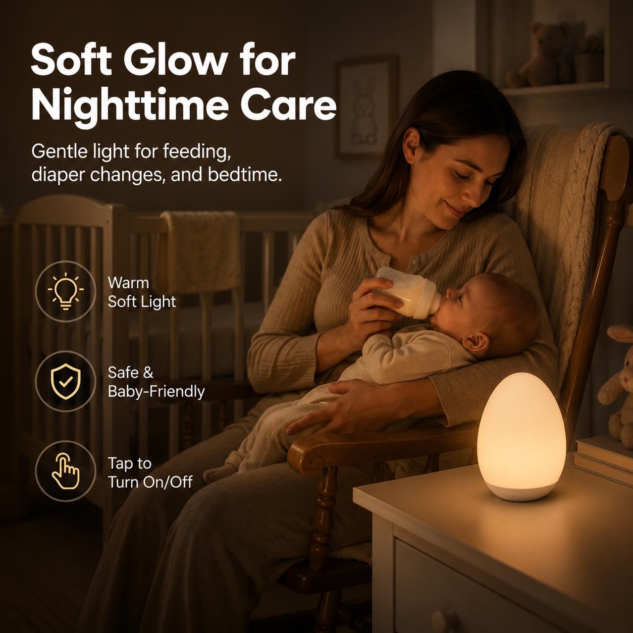 Night Light for Kids, Egg Light for Nursery with 7 RGB Colors Changeable & Stepless Dimming, Rechargeable Tap Light & Touch Control - Baby items, Interior decoration,Mother’s Day Special, Summervibes Usb Charging Lamp Wireless Portable Lamp | backtoschool Night Light for Kids, Egg Light for Nursery with 7 RGB Colors Changeable & Stepless Dimming, Rechargeable Tap Light & Touch Control - Baby items, Interior decoration,Mother’s Day Special, Summervibes Usb Charging Lamp Wireless Portable Lamp | backtoschool