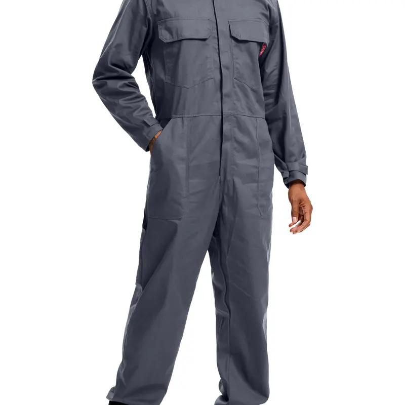 Work Idea Pure Cotton Men's Coverall Relaxed Fit All Season Menswear Uniform