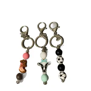 Beaded Pens and Key Chains with Fun Animal and Sports Charms for Kids and Adults