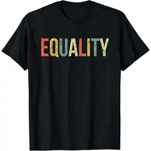 Pure Cotton Equality Shirt Civil Rights Social Justice BLM T-Shirt equal Breathable Fabric