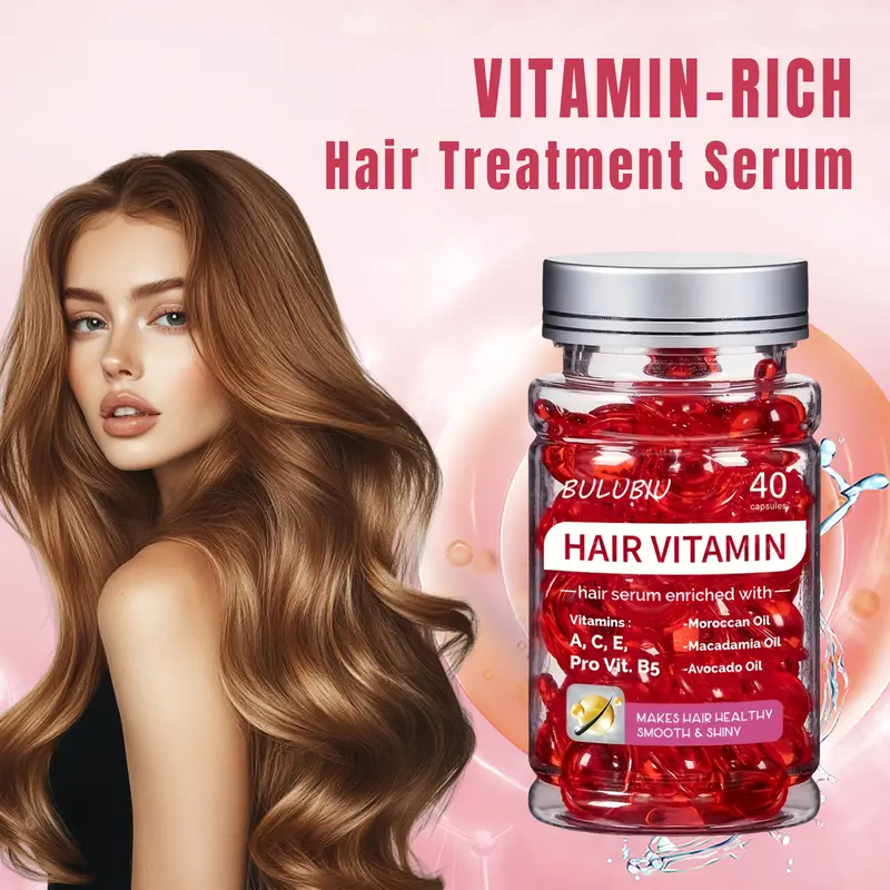 Moisturizing Haircare Conditioning Liquid Capsules - Vitamin B5 Moroccan Formula, 40-Count Multi-Pack, Paraben-Free Hydrator for Dry Hair, No Harmful Additives Hair Moisture Solution