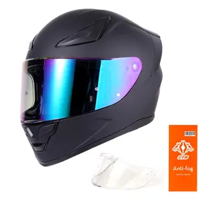 OTS Matte Black Full Face Motorcycle Helmet DOT Approved Lightweight Durable with Removable Liner for Enhanced Comfort and Aerodynamics