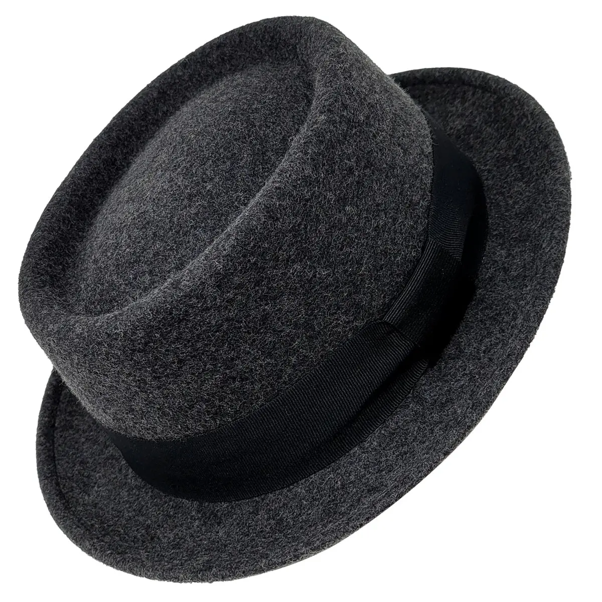 Classic Pork Pie Fedora Hat - Classic Hats for Men & Women, 100% Wool Felt, High-Quality Fitted Style, Fall Wear, Brown & Black Options, Dry Clean Only