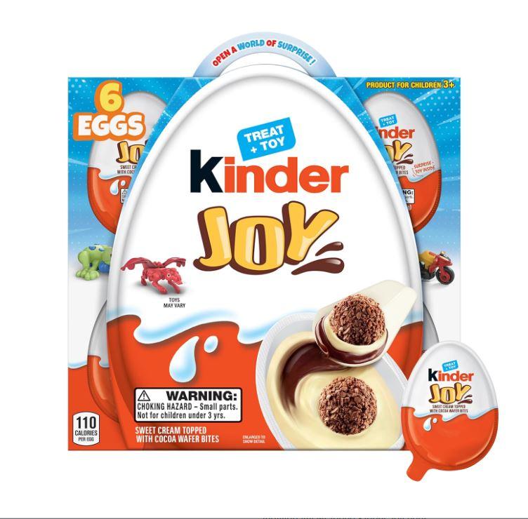 Kinder Joy Eggs, 6 Count, Treat Plus Toy, Sweet Creams and Chocolatey Wafers, Individually Wrapped, 4.2 oz